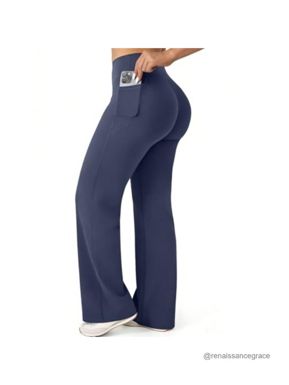 Wide Leg Leggings with Pockets Butt Lifting Yoga Pants Straight Leg